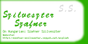 szilveszter szafner business card